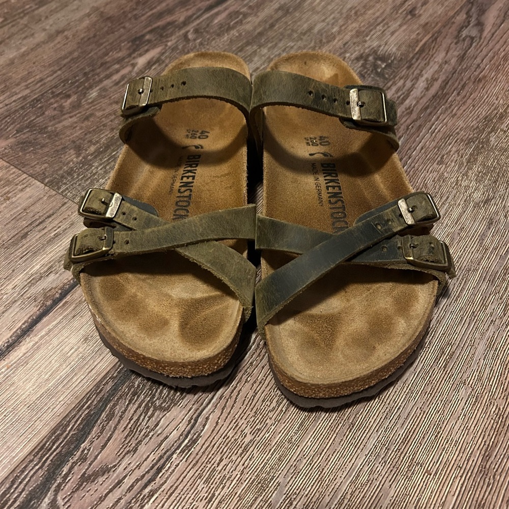 Womens leather Franca birkenstock sandals size 40 (9)